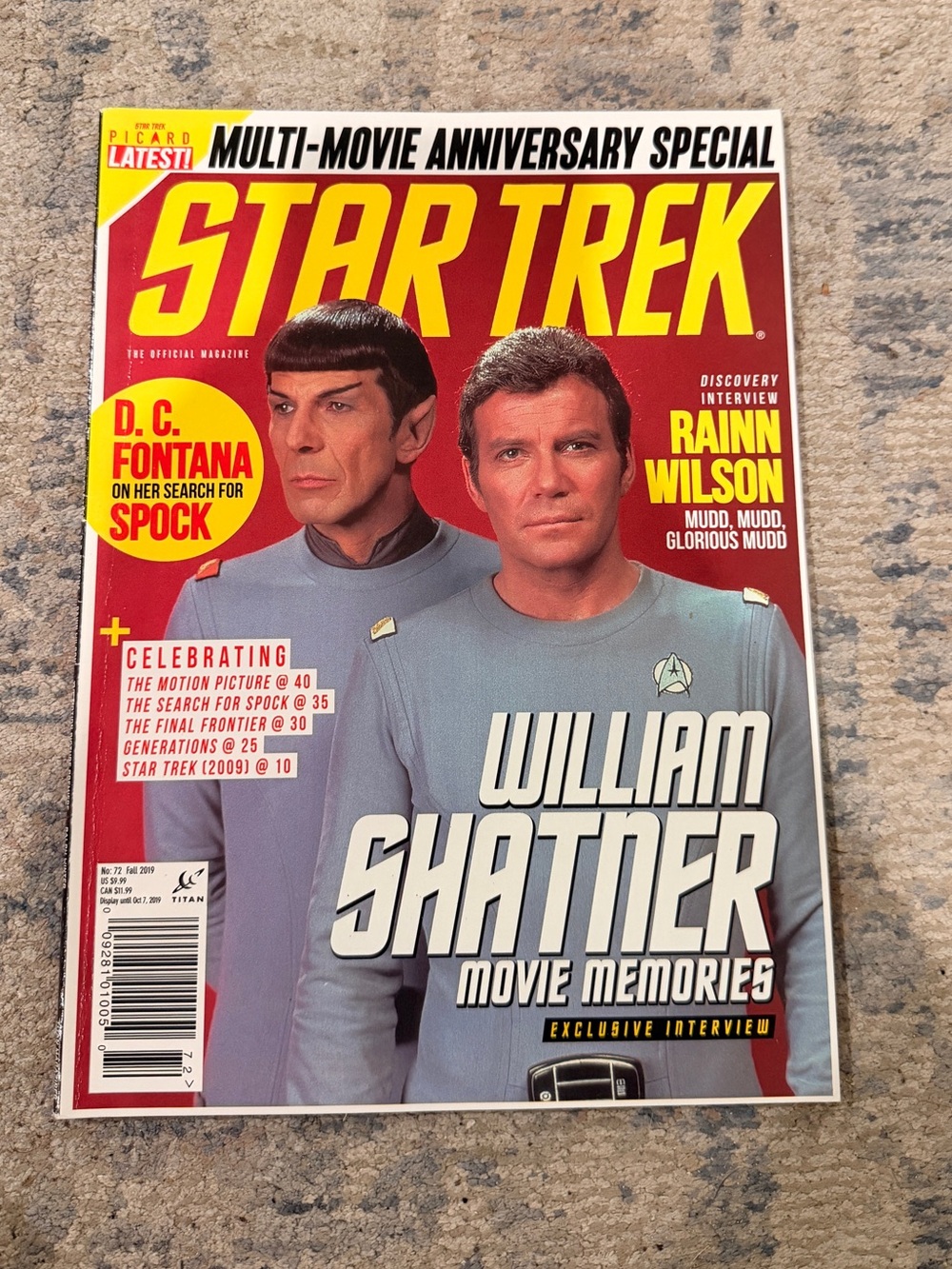 Star trek William shatner magazine - final price